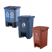 一键开盖，密封防臭——高级塑料PE分类垃圾桶，让生活更洁净